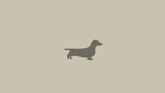 dog artwork Animals Minimalism Beige beige background