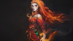 Dota 2 lina lina inverse fantasy girl video games