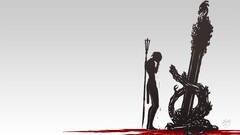 dragon age silhouette Minimalism video games RPG PC gaming blood