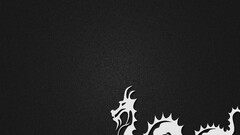 dragon artwork Minimalism monochrome