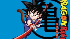 Dragon Ball son goku anime boys Anime blue background dark hair