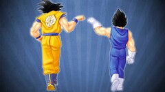 Dragon Ball son goku vegeta Anime anime boys blue background