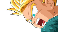 Dragon Ball Z super saiyan Anime open mouth Simple Background