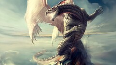 dragon clouds fantasy art
