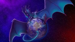dragon Earth fantasy art space art Space