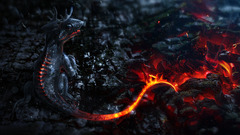 dragon fantasy art cgi digital art fire creature artwork lizards