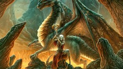 dragon fantasy art fantasy girl