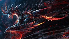 dragon lava fantasy art fire creature