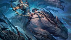 dragon warrior bow creature fantasy art Archer