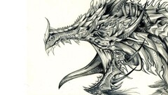 dragon white background fantasy art drawing creature
