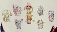 drawing video games Pokémon hoods