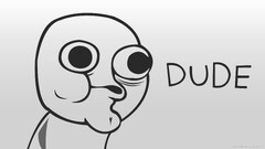 dude cartoon Typography