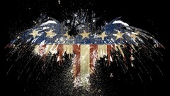 eagle flag black USA grunge artwork