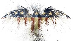 eagle USA grunge flag artwork