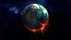 Earth Space space art planet apocalyptic digital art