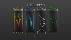 elements collage Minimalism four elements Simple Background