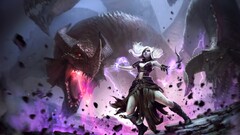 elves dragon dagger hydra tiamat fantasy art fantasy girl