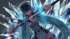 Esdeath (Akame Ga Kill!) Anime anime girls ice cyan