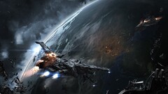 eve online science fiction Space spaceship Space Battle caldari