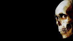 Evil Dead Movies skull horror eyes Simple Background