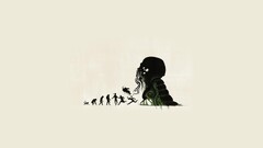 Evolution Cthulhu artwork Minimalism horror H. P. Lovecraft