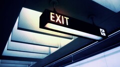 Exit sign urban