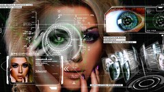 face digital art Technology Women painted nails