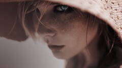 face portrait model Profile hat