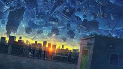 fantasy art Anime cityscape