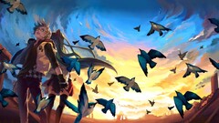 fantasy art anime girls Anime Birds