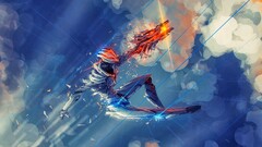 fantasy art Anime sky