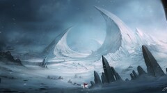 fantasy art artwork landscape winter snow