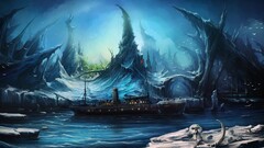 fantasy art artwork ship