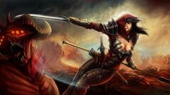 fantasy art demon hunter diablo Valla