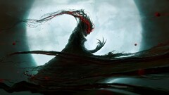 fantasy art demon moon dark fantasy claws