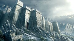 fantasy art digital art castle snow