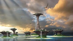 fantasy art digital art sky Sea
