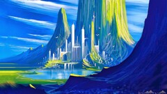 fantasy art fantasy city artwork colorful