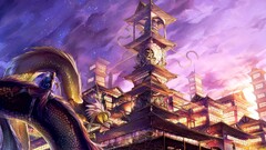 fantasy art fantasy city artwork sky