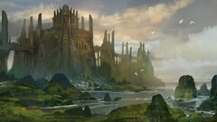 fantasy art fantasy city landscape artwork