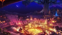 fantasy art fantasy city night