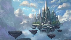 fantasy art fantasy city sky artwork