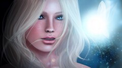 fantasy art fantasy girl artwork face blue eyes