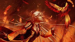 fantasy art fantasy girl Birds artwork