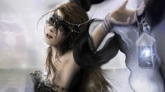 fantasy art fantasy girl lantern mask