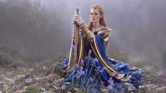 fantasy art fantasy girl sword Women