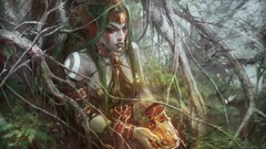fantasy art fantasy girl Trees claws