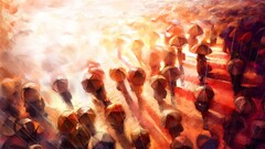 fantasy art fire umbrella artwork People