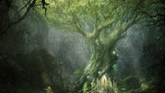 fantasy art forest Trees nature artwork