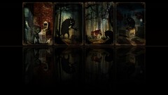 fantasy art Little Red Riding Hood collage reflection